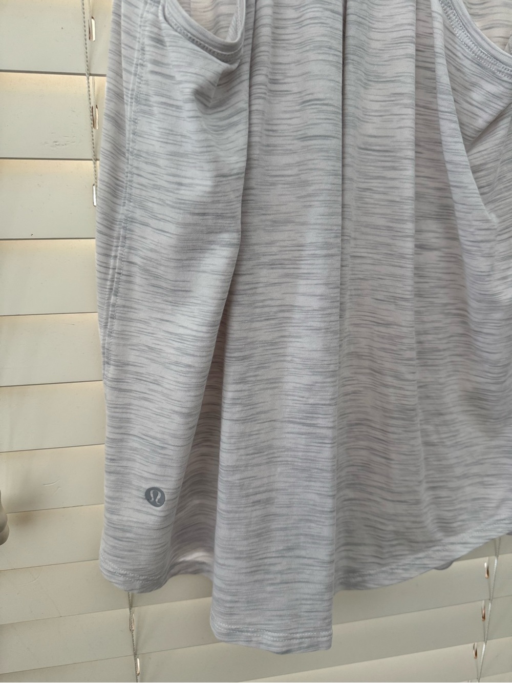 Lululemon Love Tank Pleated Space Dye Ice Grey Alpine White - Picture 5 of 8